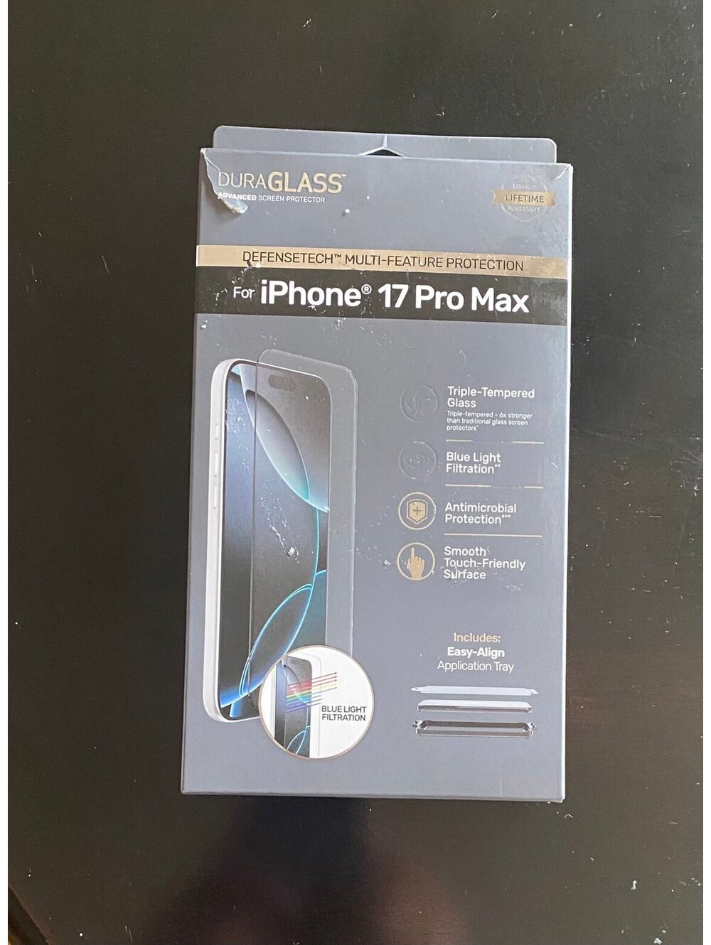 DuraGlass DefenseTech Glass Screen Protector for iPhone 17 Pro Max